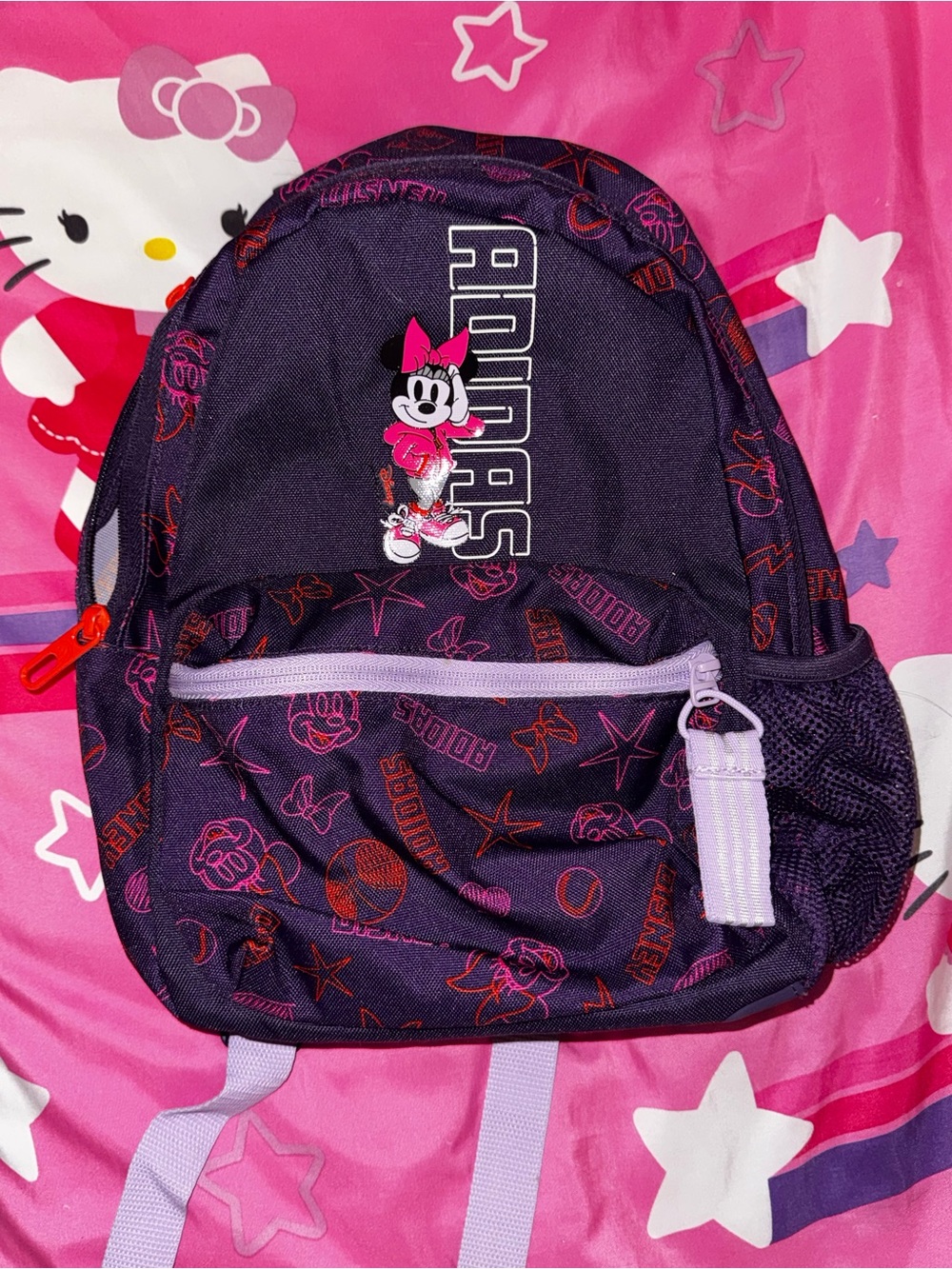 adidas Kids Minnie Mouse Navy and Pink Backpack